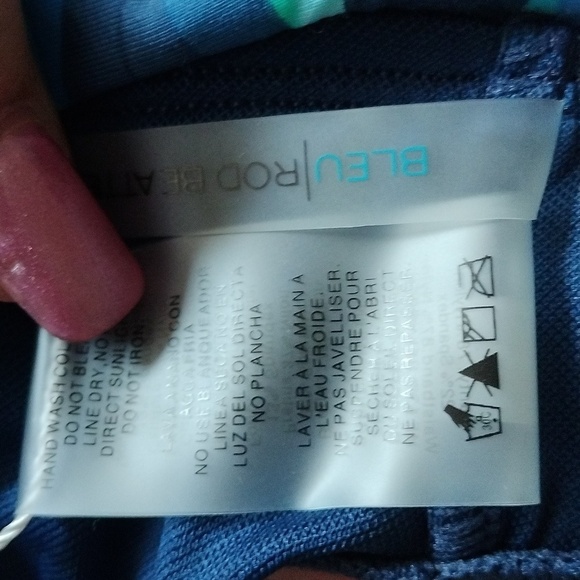 Bleu Rod Beattie Cool Waves of Change Banded Hipster Bikini Bottom, Blues, size4 - Picture 5 of 7